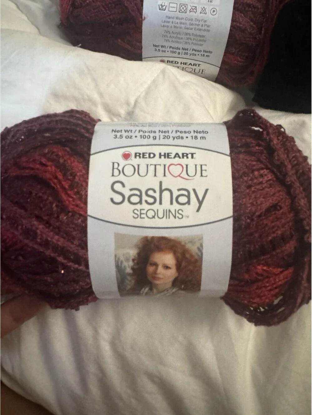Mixed Lot Of Red Heart Boutique Sashay Yarn Metallic, Boho + Sequins Lot of 5
